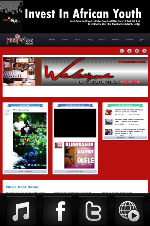 website page
